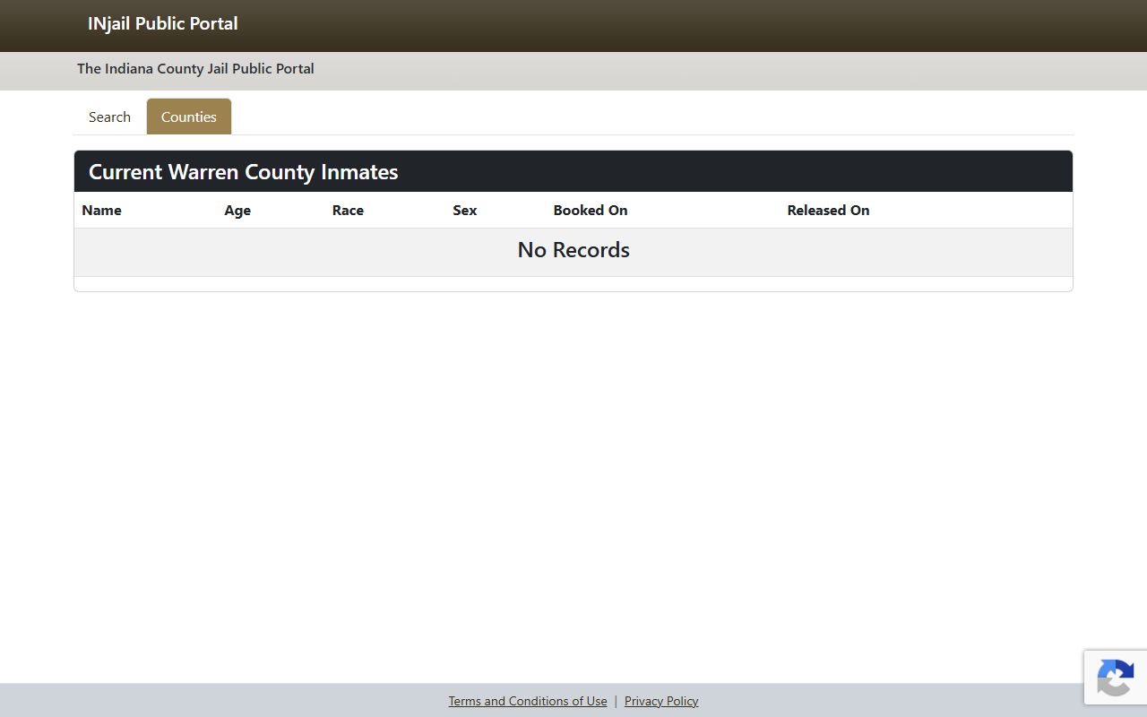 Warren County jail mugshots INjail roster route